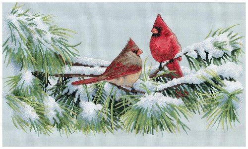 (image for) Winter Cardinals Counted Cross Stitch Kit